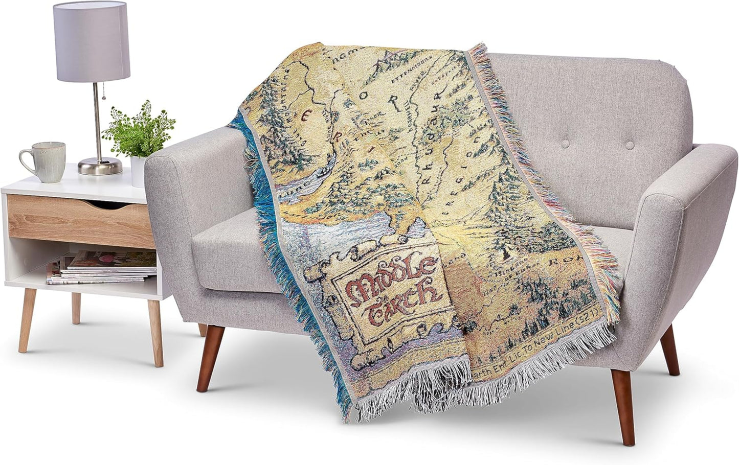 100% Wool Hand Made Middle Earth Blanket